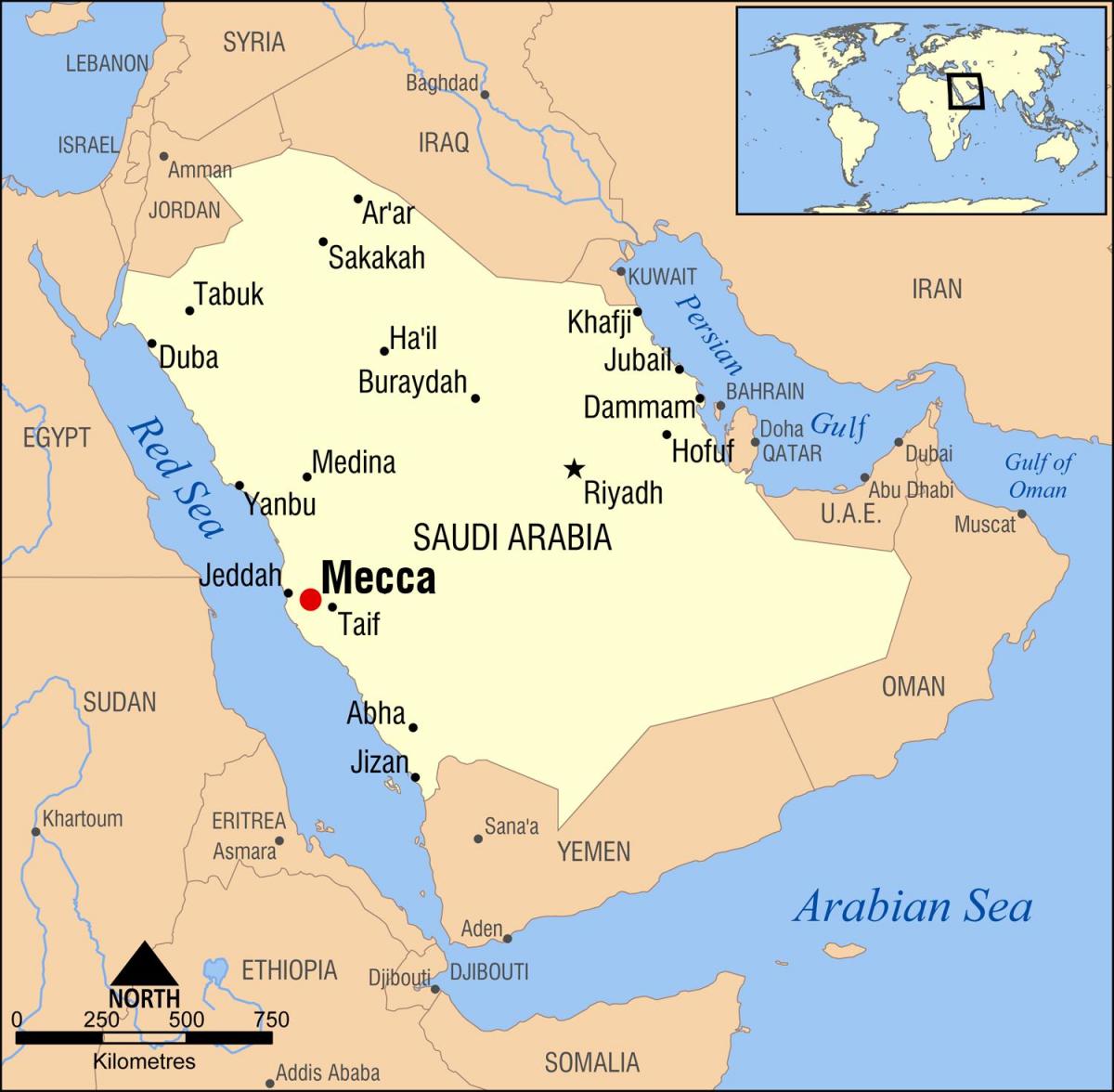 mapa da hégira estrada Meca