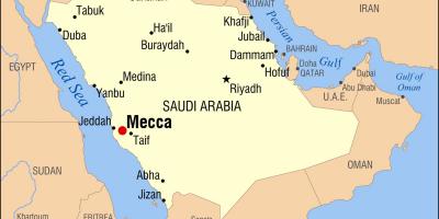 Mapa da hégira estrada Meca