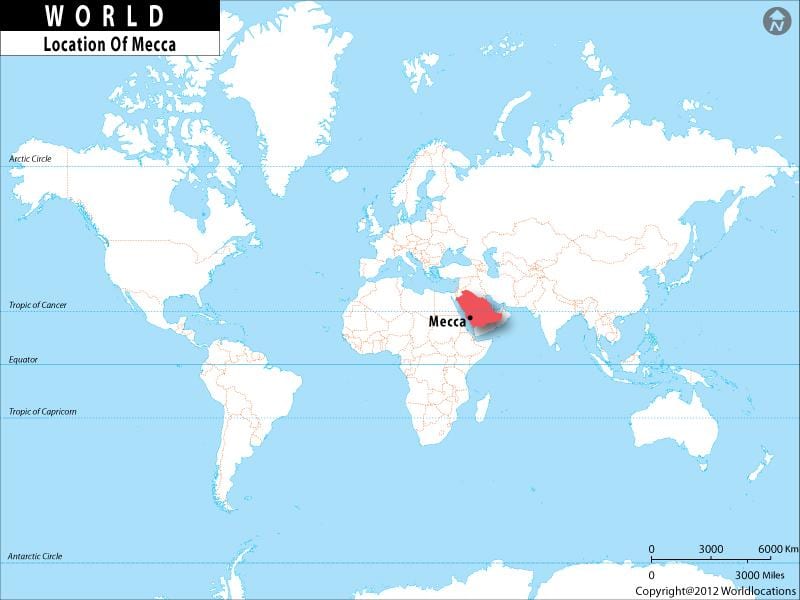 Meca no mapa