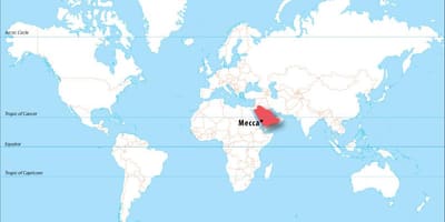 Meca no mapa